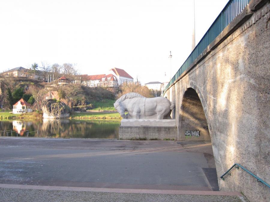 Giebichensteinbrücke Sichtachse Bergschänke