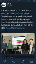GIS IQ Tweet von esri Deutchland auf Twitter zum Workshop am 5.3.2019 in Berlin